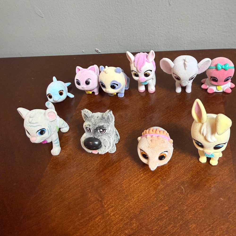Disney TOTS Tiny Ones Transport Service Flocked Baby Animal Figure Lot of 10